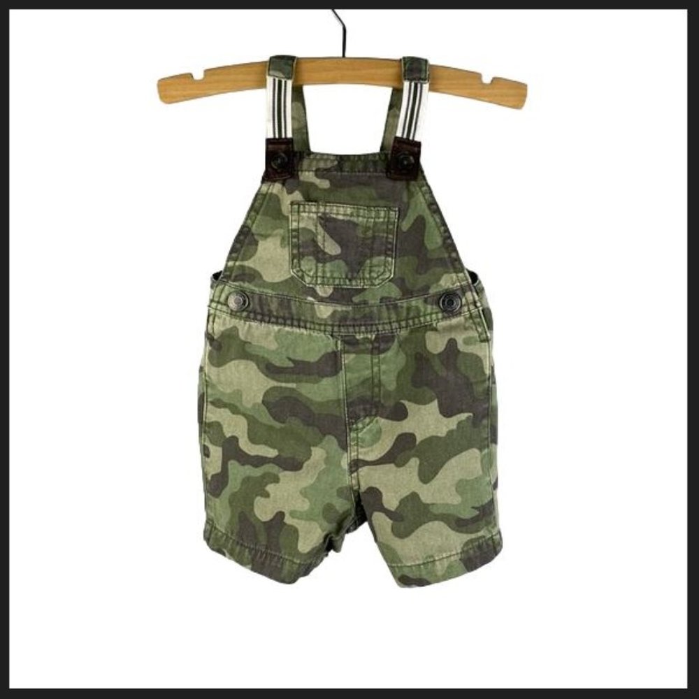 George Baby Camo Print Shortalls with Partial Elasticated Straps 6-12 Months